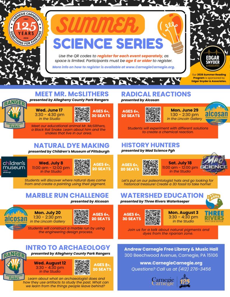 Summer Science Series (ages 6+)