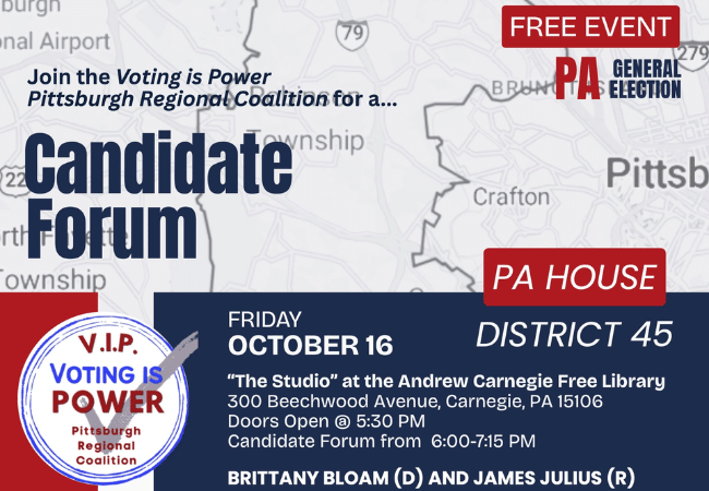 45th PA Legislative District Nonpartisan Candidate Forum
