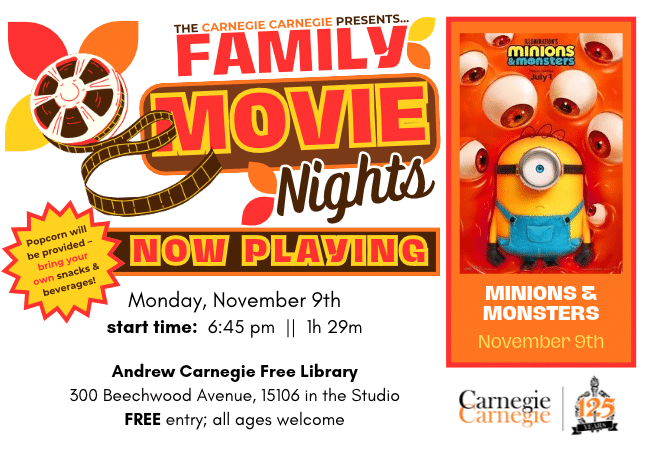 Popcorn will be provided – bring your own snacks & beverages!